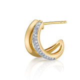 Diamond Solid V-Huggie Ear Cuff Earring Roseark Deux Single