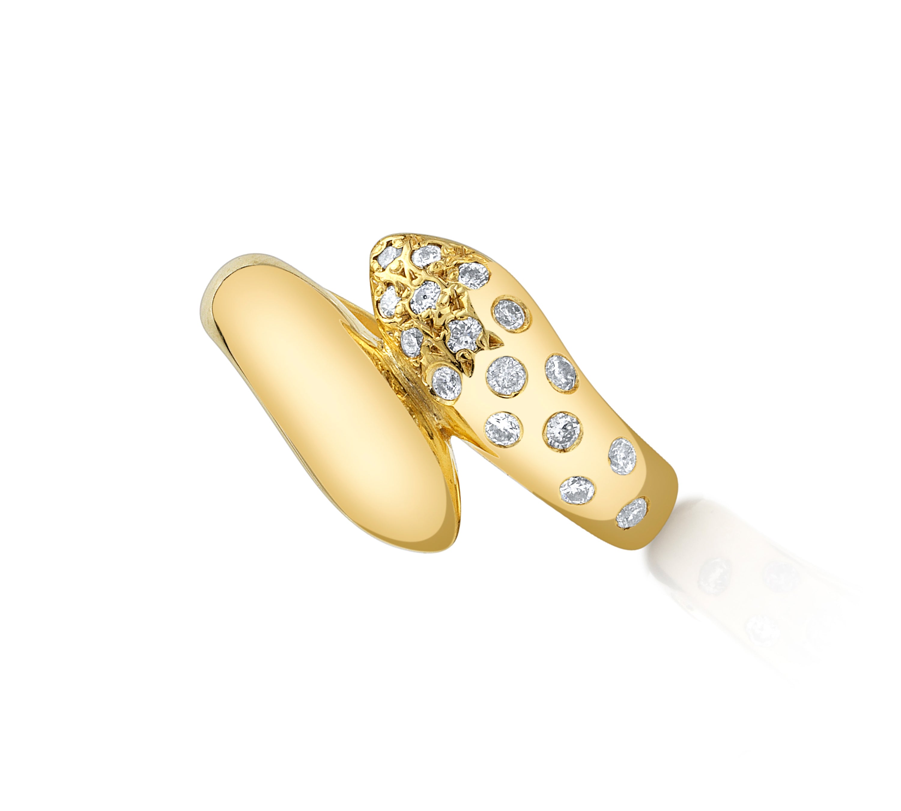 Claw Earcuff with Sprinkled Diamonds Ear Cuff Earring MAE + LANG 14k Gold