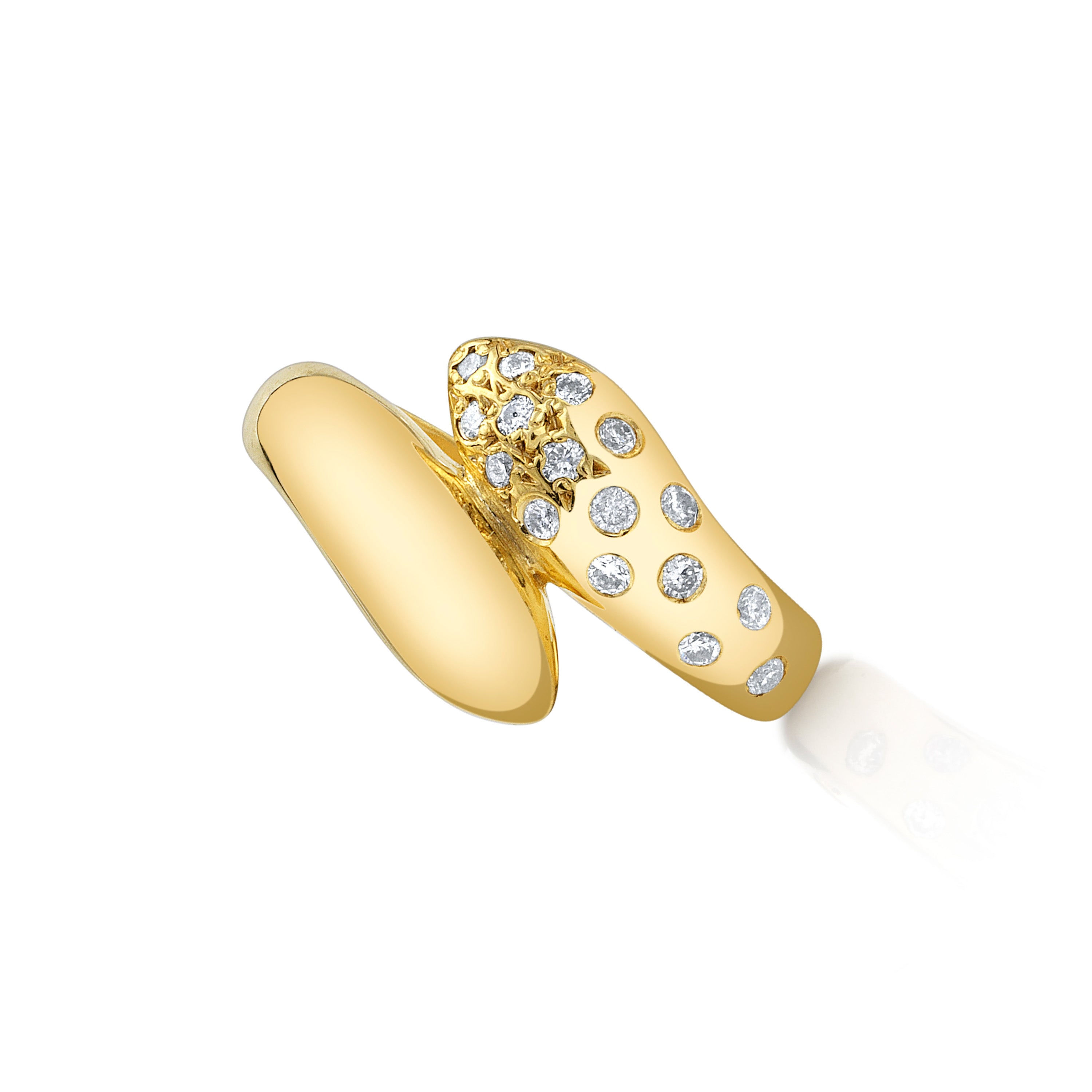 Claw Earcuff with Sprinkled Diamonds Ear Cuff Earring MAE + LANG 14k Gold