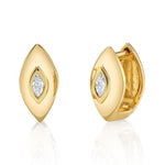 Third Eye Marquise-Diamond Stud Stud Earrings Roseark Deux Pair