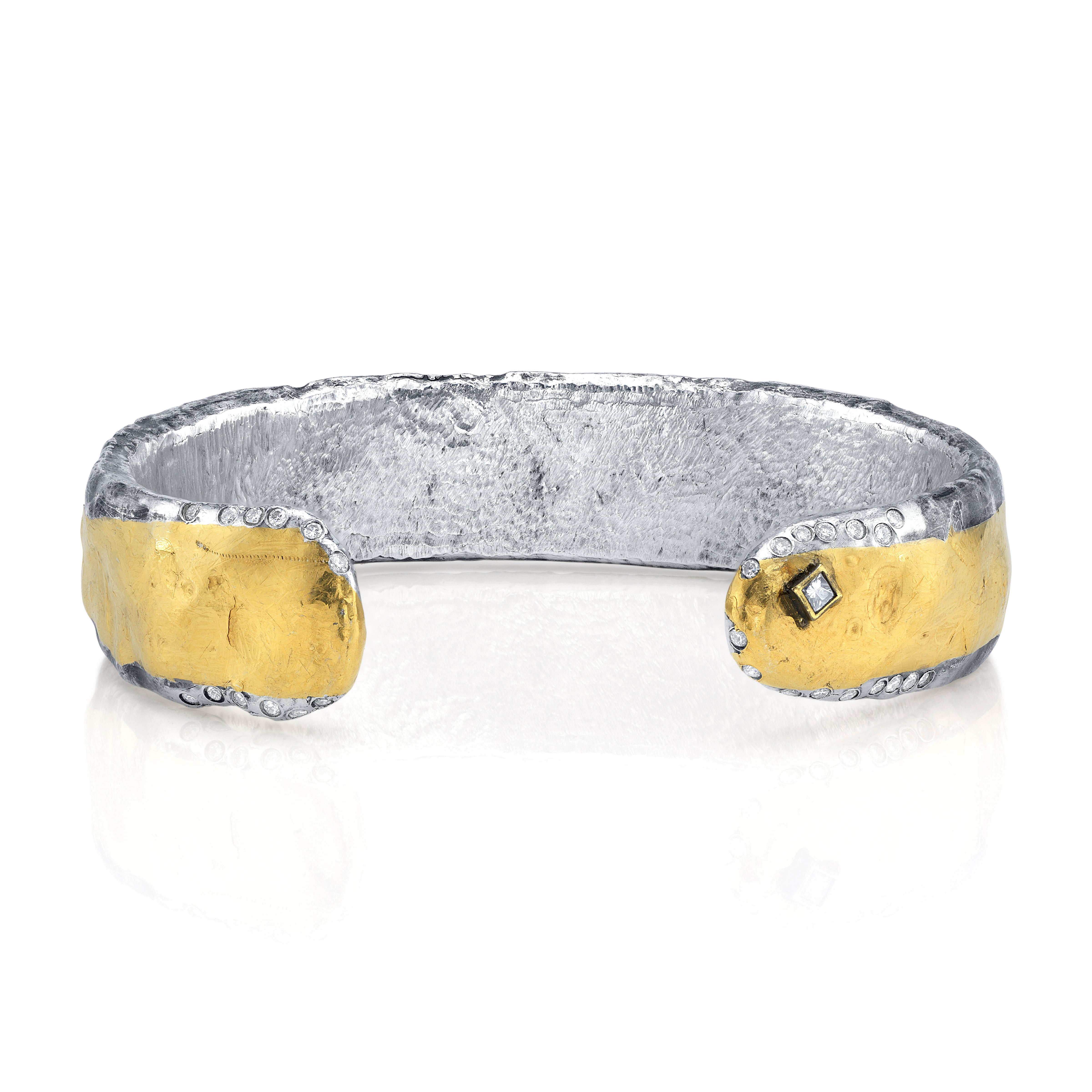 Sprinkled Diamond Bangle Cuff, No. 12 Bangle Stones of Character