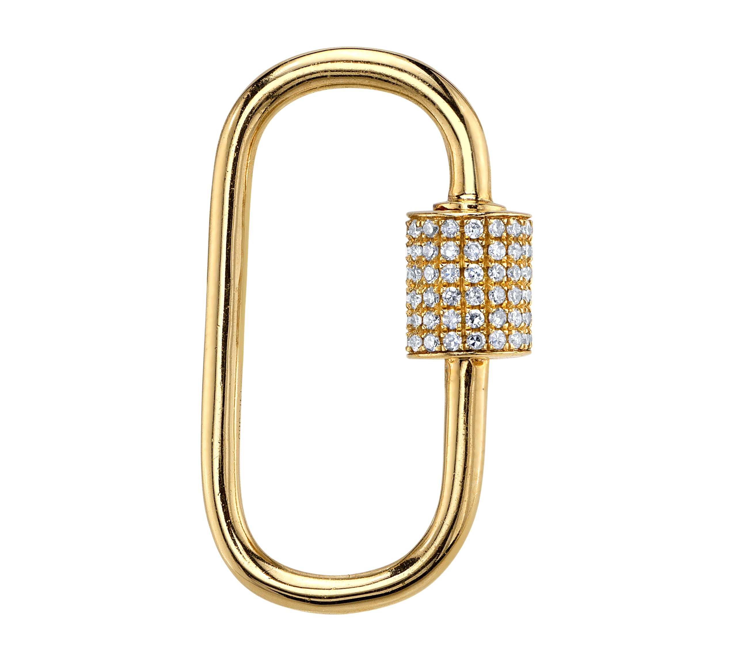Thin Diamond Carabiner Lock Charms Roseark Deux Large  