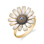 Antique Daisy Ring with Rosecut Diamond Statement Ring Roseark Vintage