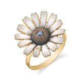 Antique Daisy Ring with Rosecut Diamond Statement Ring Roseark Vintage
