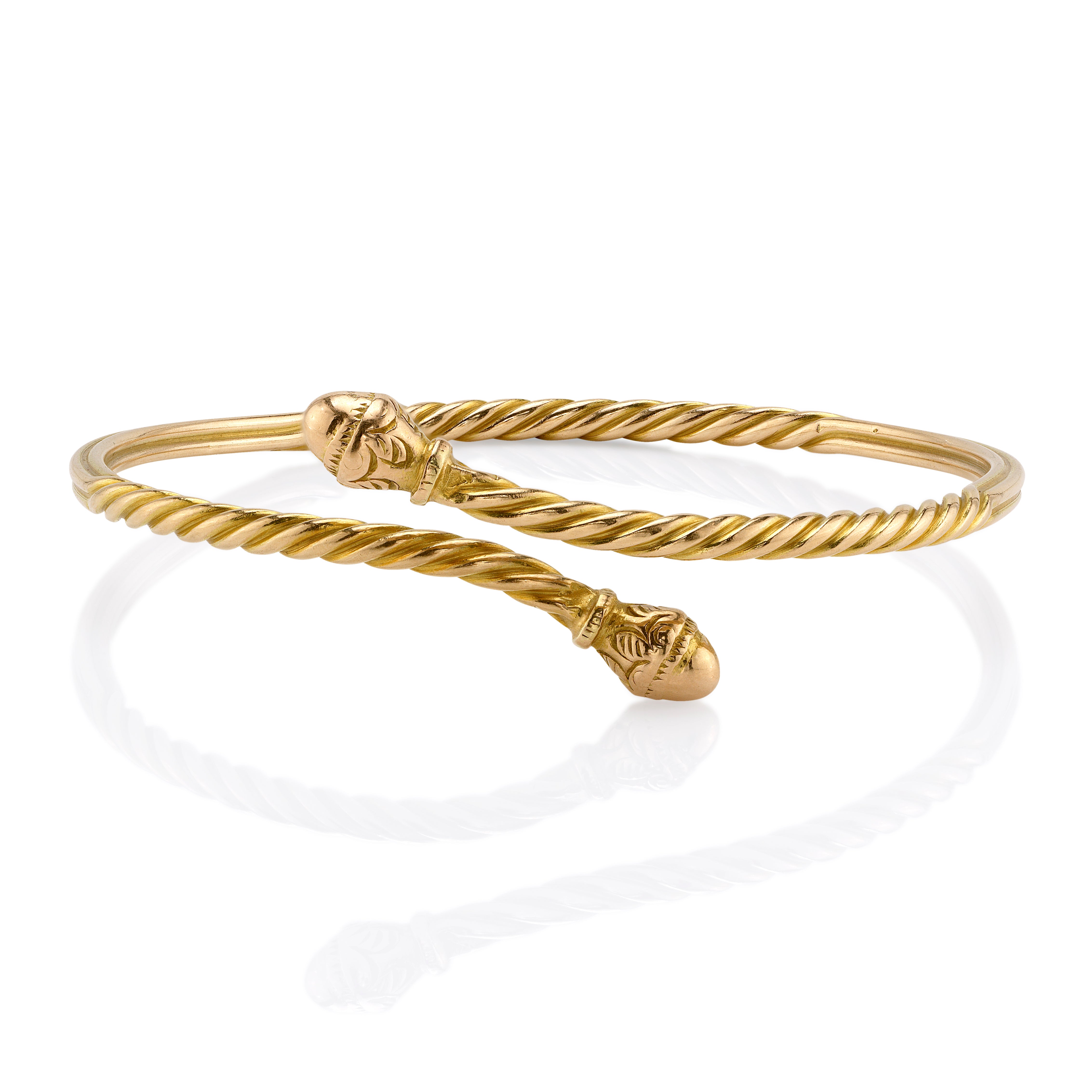 Antique Gold 1900's Braided Wedding Cuff Cuff Bracelet Roseark Vintage