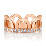 Crown Midi Ring with Diamonds Ring Jagga Jewelry