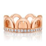 Crown Midi Ring with Diamonds Ring Jagga Jewelry