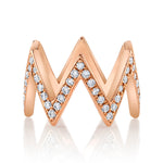 Ikat Diamond Midi Ring Ring Jagga Jewelry Rose gold