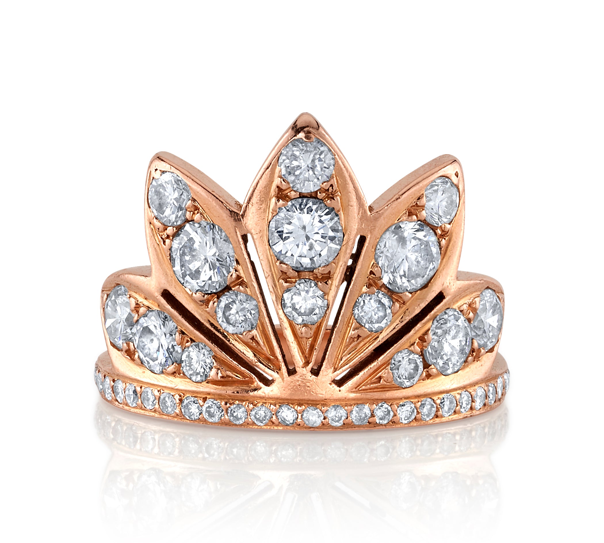 Diamond Lotus Ring Ring Jagga Jewelry 3 Midi