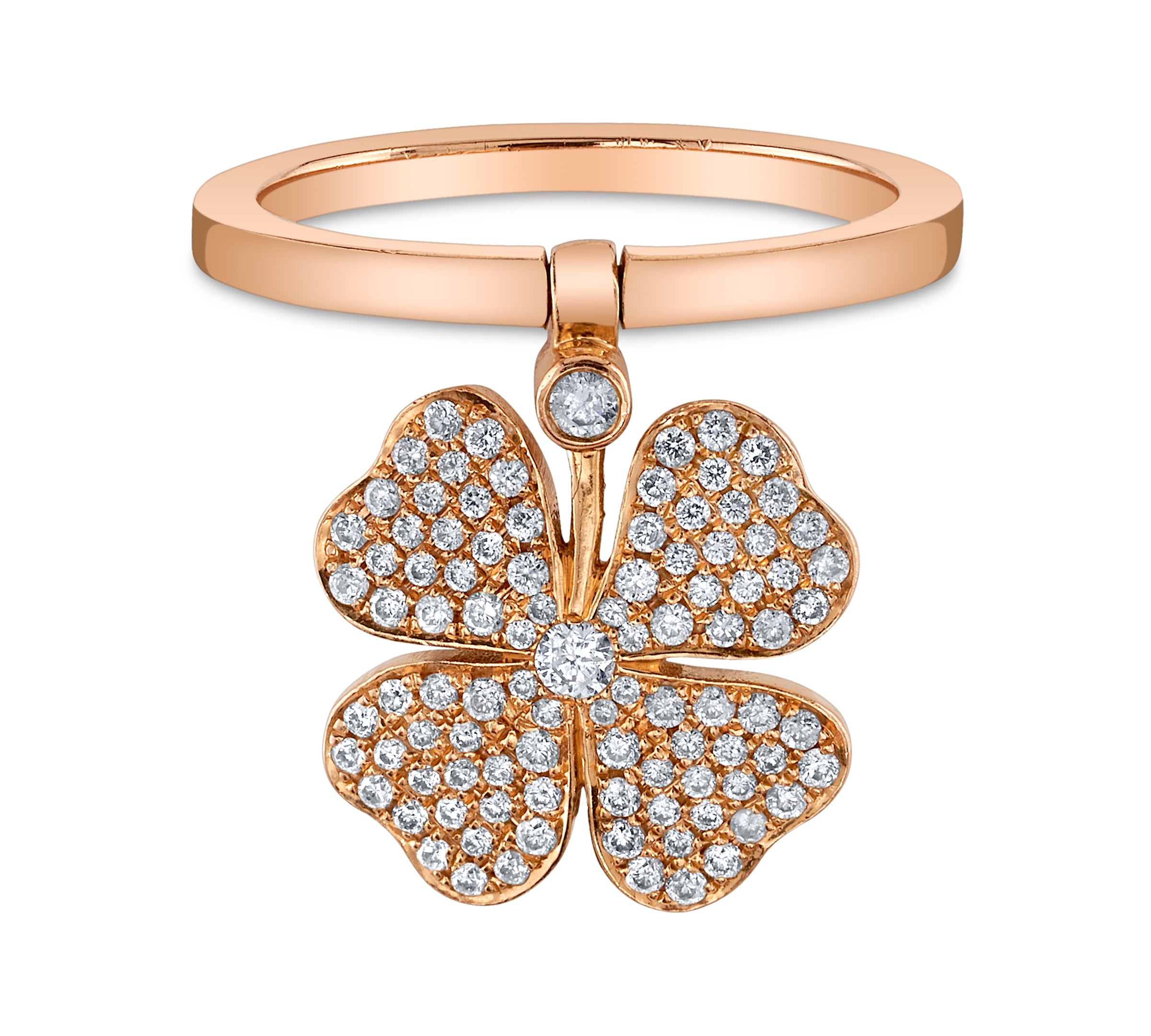 Diamond Four Leaf Clover Ring Ring Jagga Jewelry 6