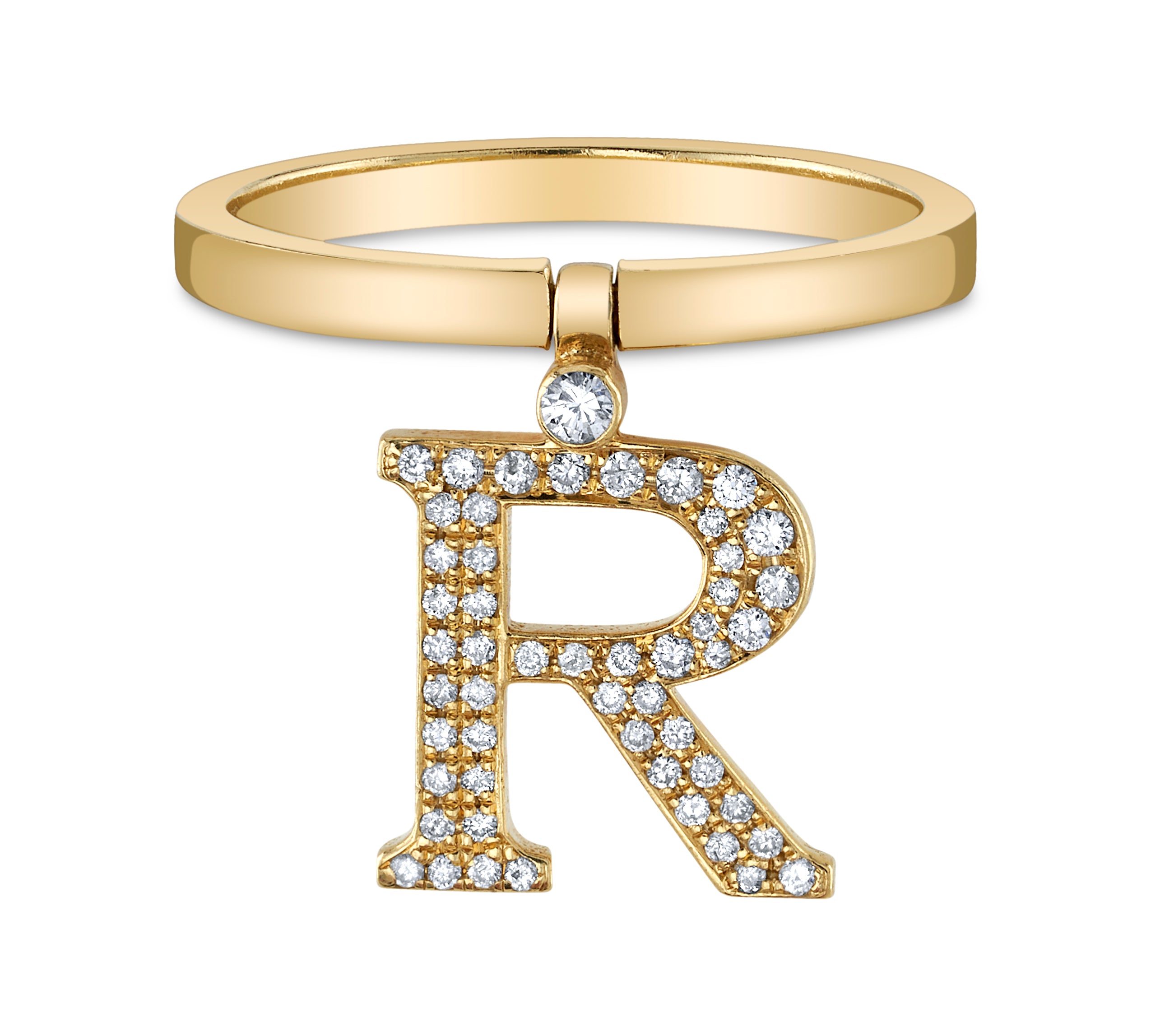 Personalized Diamond Initial Ring Ring Jagga Jewelry 6 R