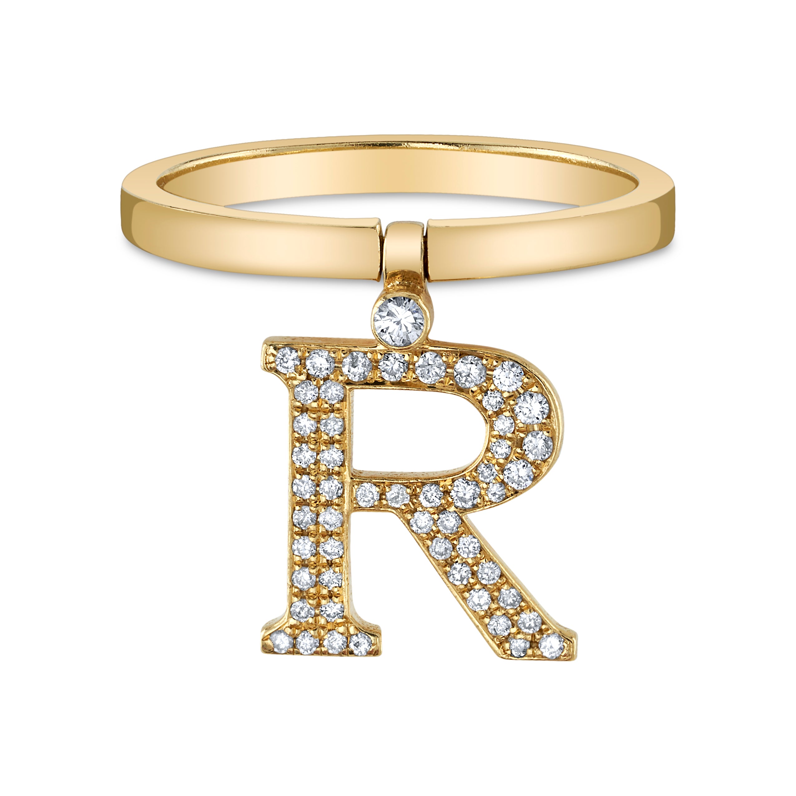 Personalized Diamond Initial Ring Ring Jagga Jewelry 6 R