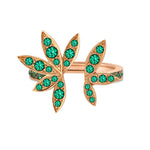 Emerald Lily Ring Statement Ring Jagga Jewelry