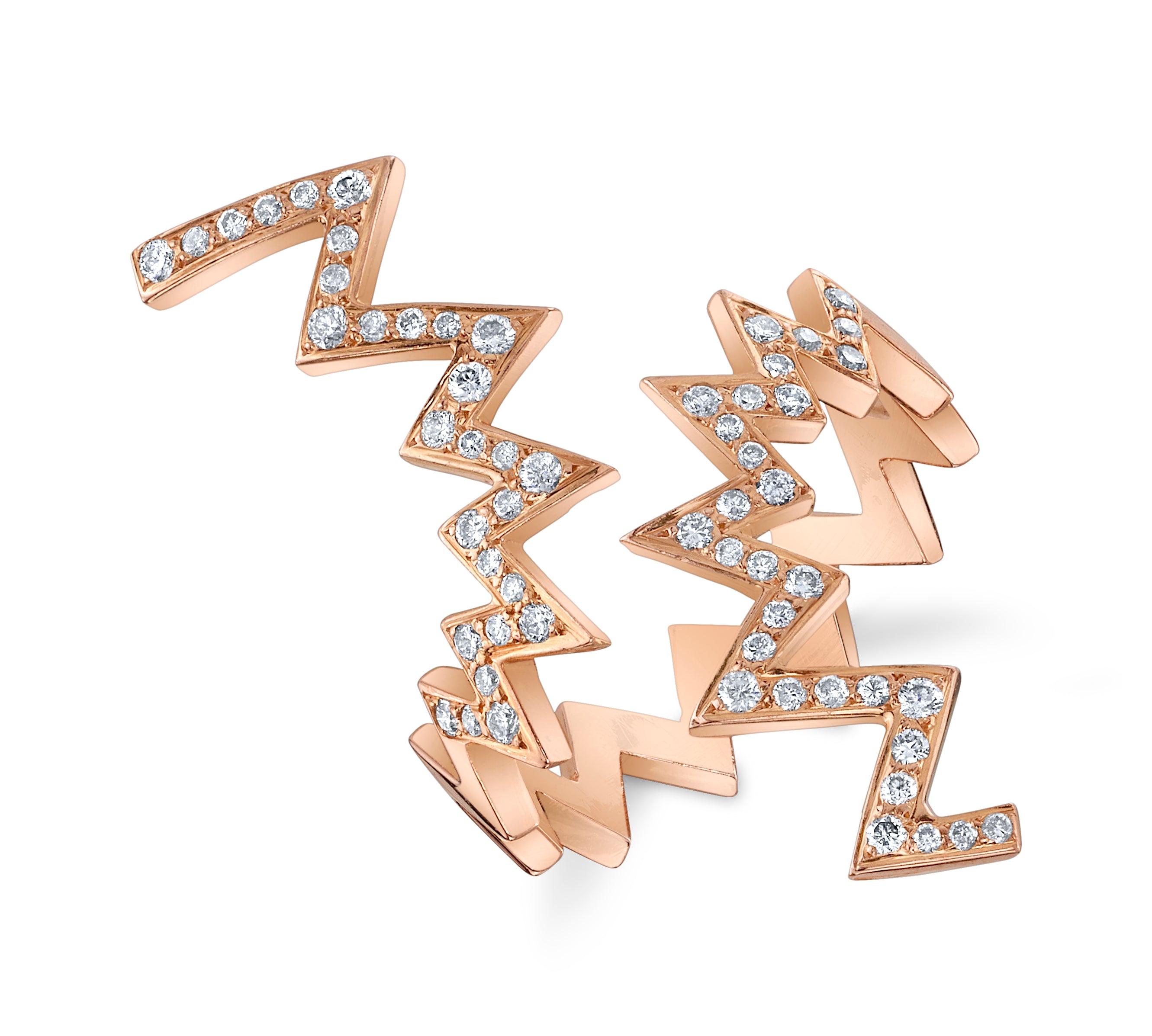 Zigzag Diamond Ring Statement Ring Jagga Jewelry 6