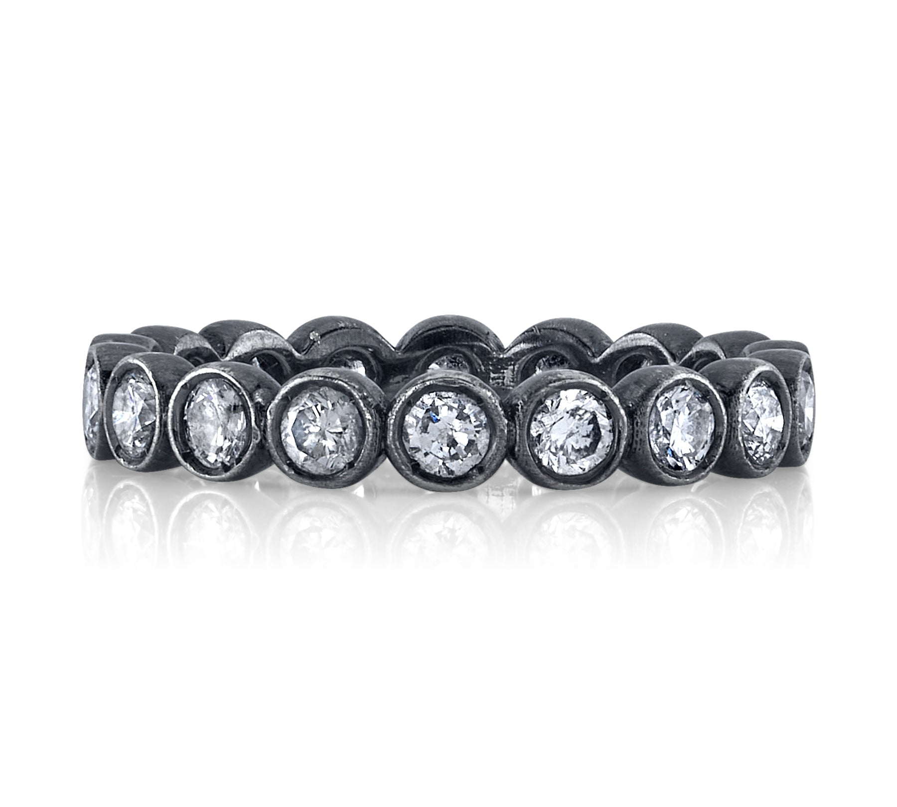 Diamond Dot Ring Stack Ring Jagga Jewelry Black