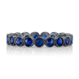 Stone Dot Ring Stack Ring Jagga Jewelry 6 Sapphire + Black Rhodium