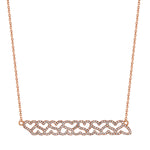 Easton Necklace, Cutout Pave Necklace Roseark Rose gold