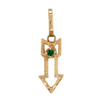 Vintage Arrow Charm with Emerald Charm Roseark Vintage   