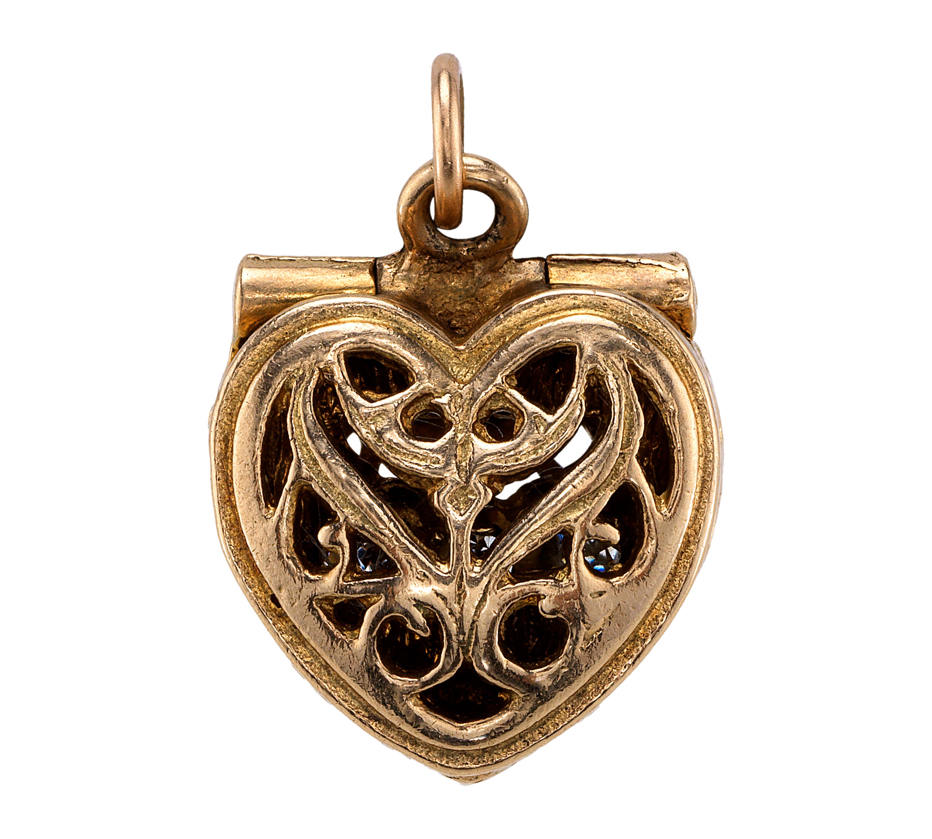Vintage Heart Ring Box Charm Charm Roseark Vintage   