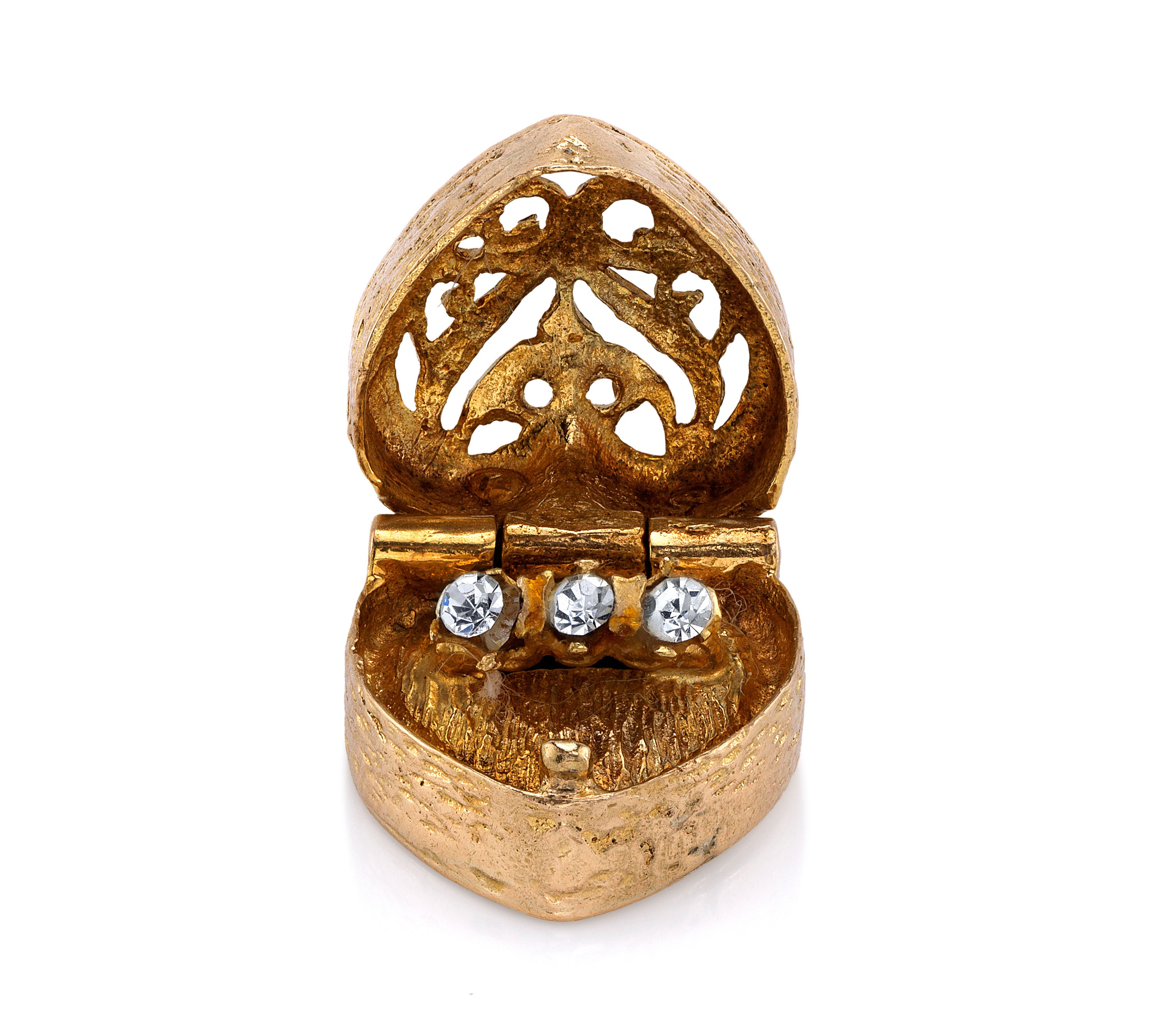 Vintage Heart Ring Box Charm Charm Roseark Vintage   