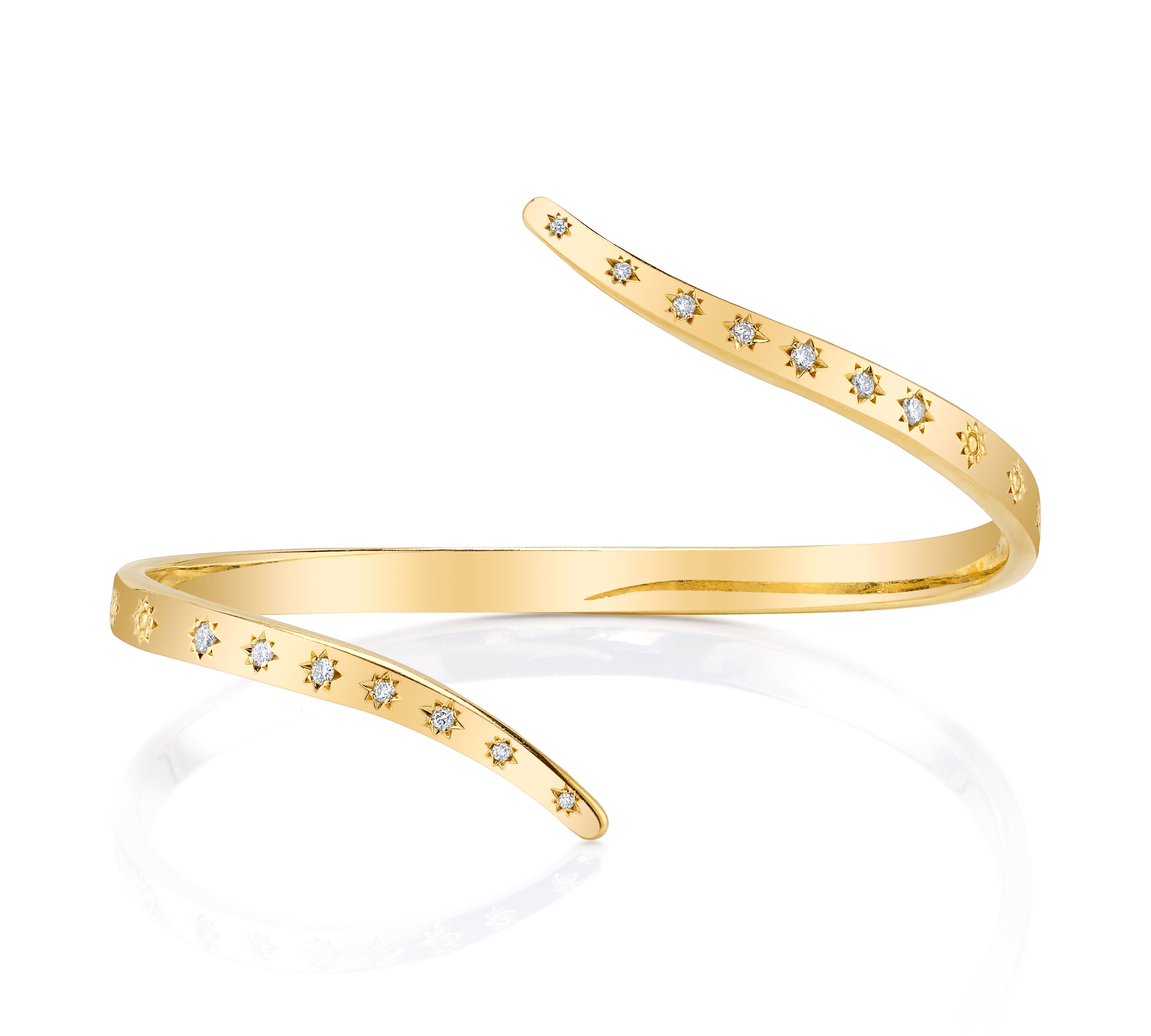 Apollo Twilight Bypass Bangle Statement Bracelet Roseark Jewelry