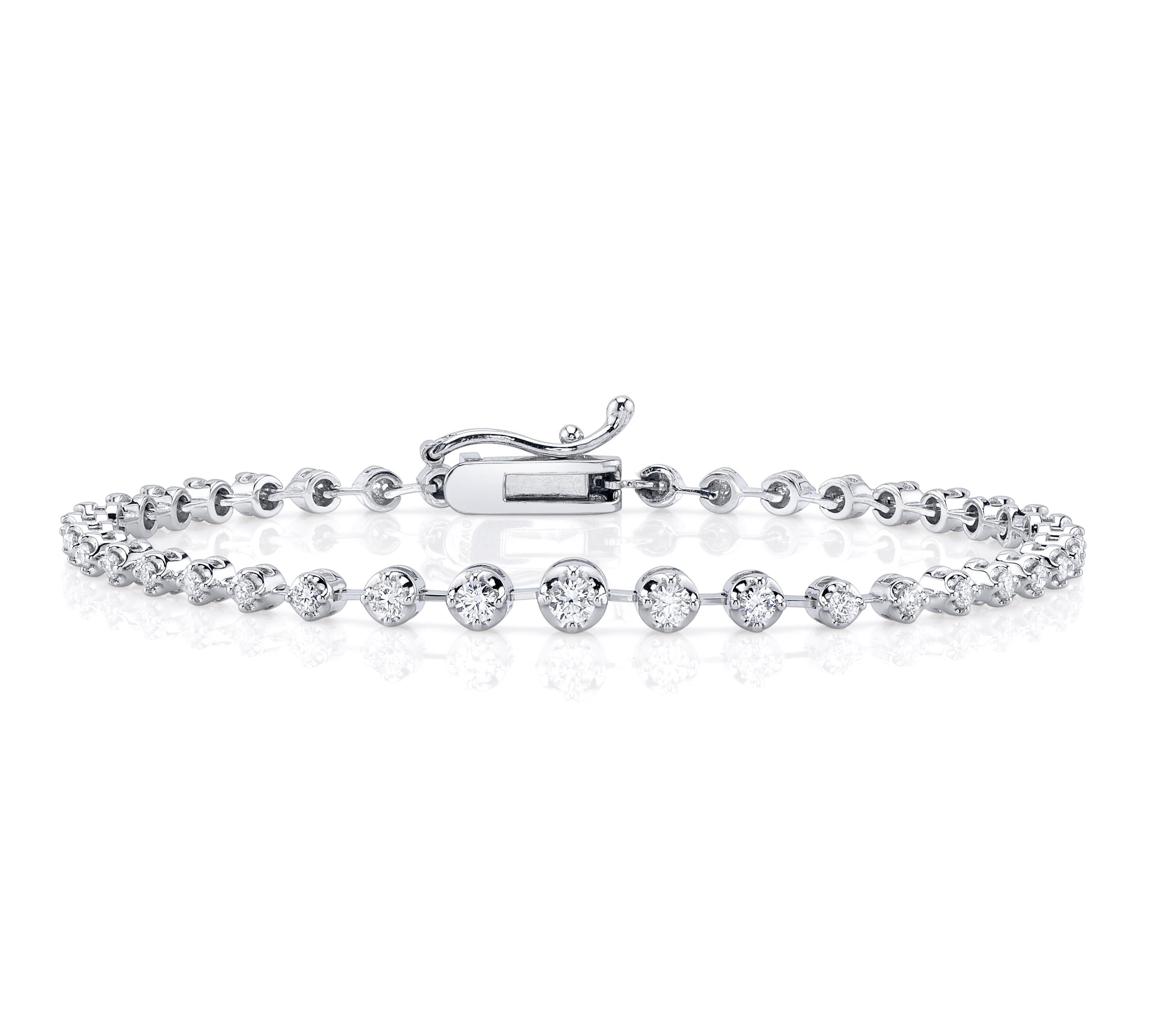 Gradient Bezel Diamond Tennis Bracelet Tennis Bracelet Roseark Deux
