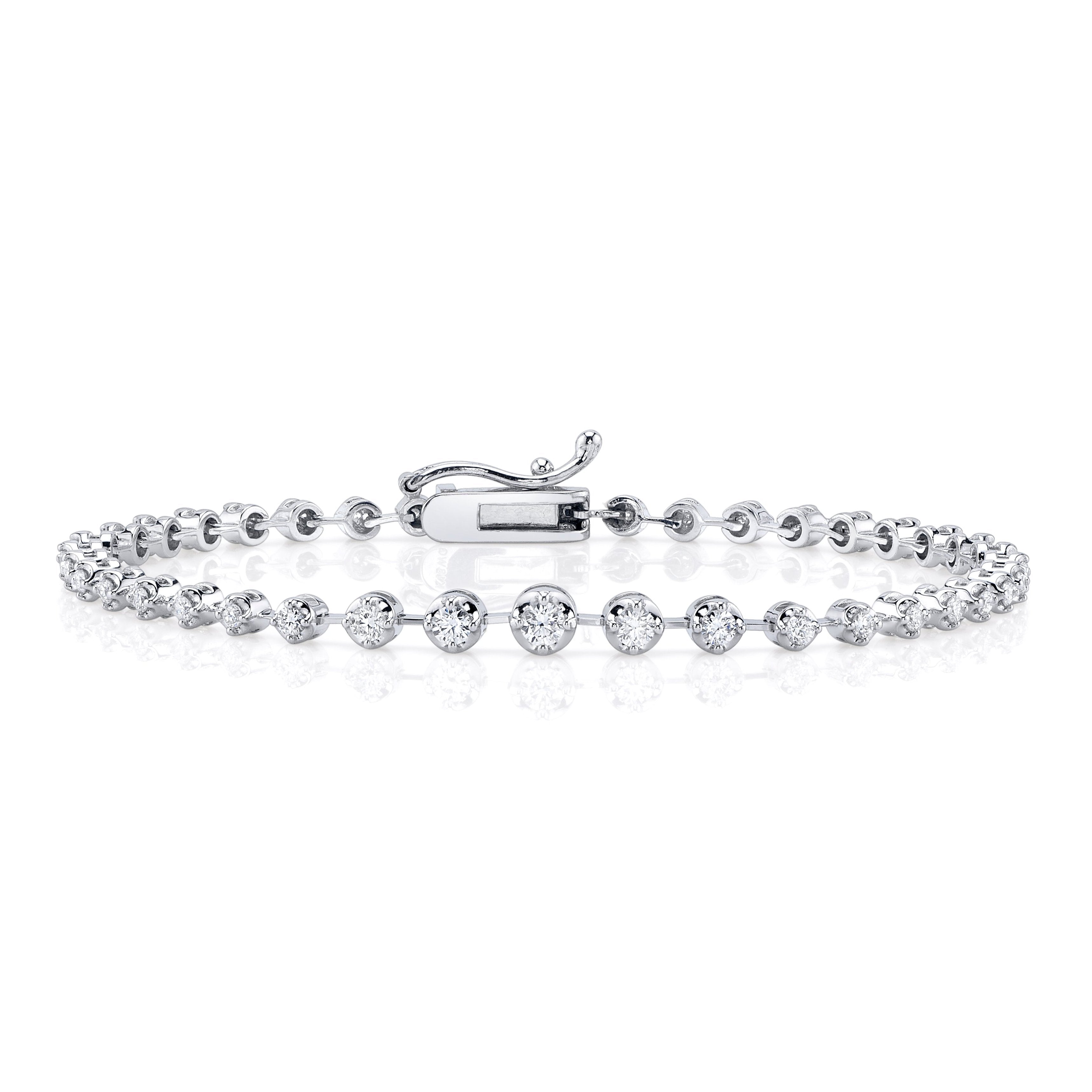 Gradient Bezel Diamond Tennis Bracelet Tennis Bracelet Roseark Deux
