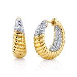 Diamond Twist Inside-Out Hoop Hoop Earrings Roseark Deux Pair