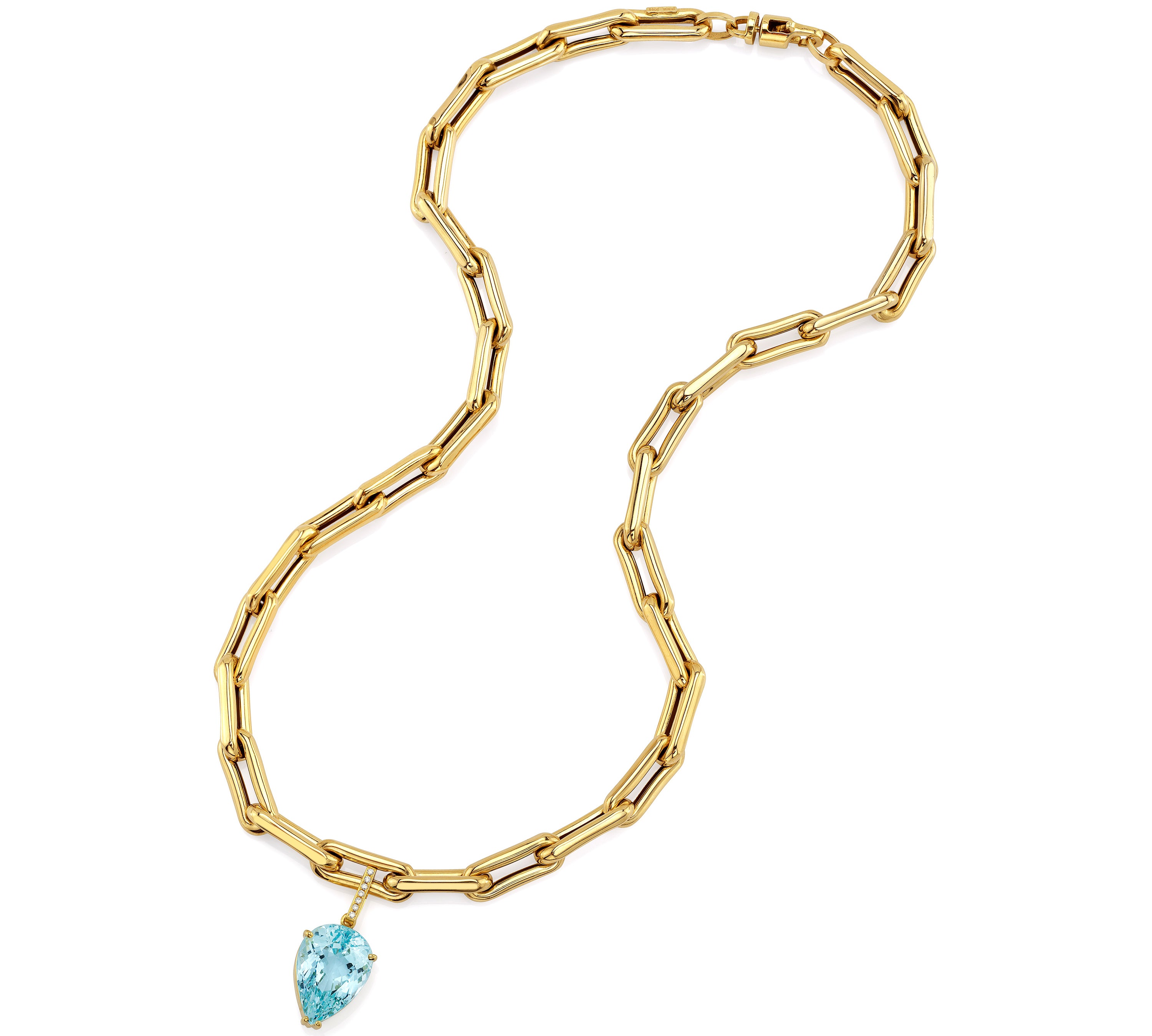 Aquamarine Statement Necklace Statement Necklace Roseark Jewelry