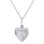Vintage Heart Locket with Diamond Bail Charm Roseark Vintage