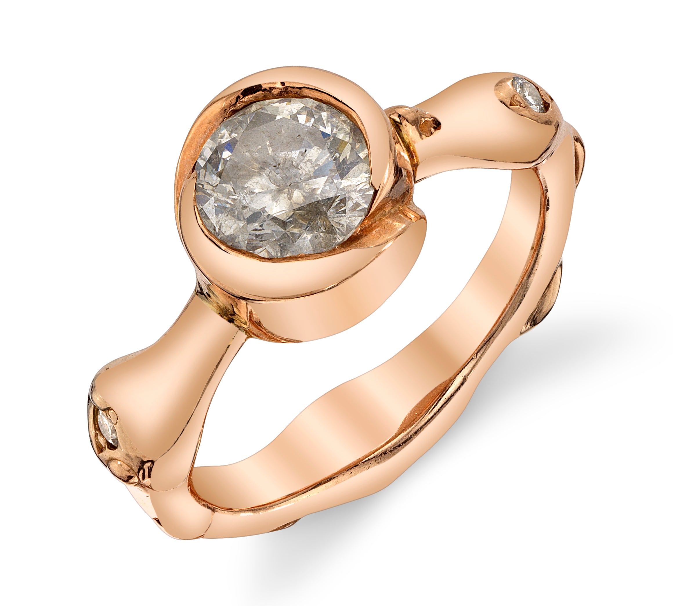 Rosebud Solitaire Ring Statement Ring Roseark Jewelry Rose gold
