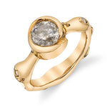 Rosebud Solitaire Ring Statement Ring Roseark Jewelry Yellow Gold