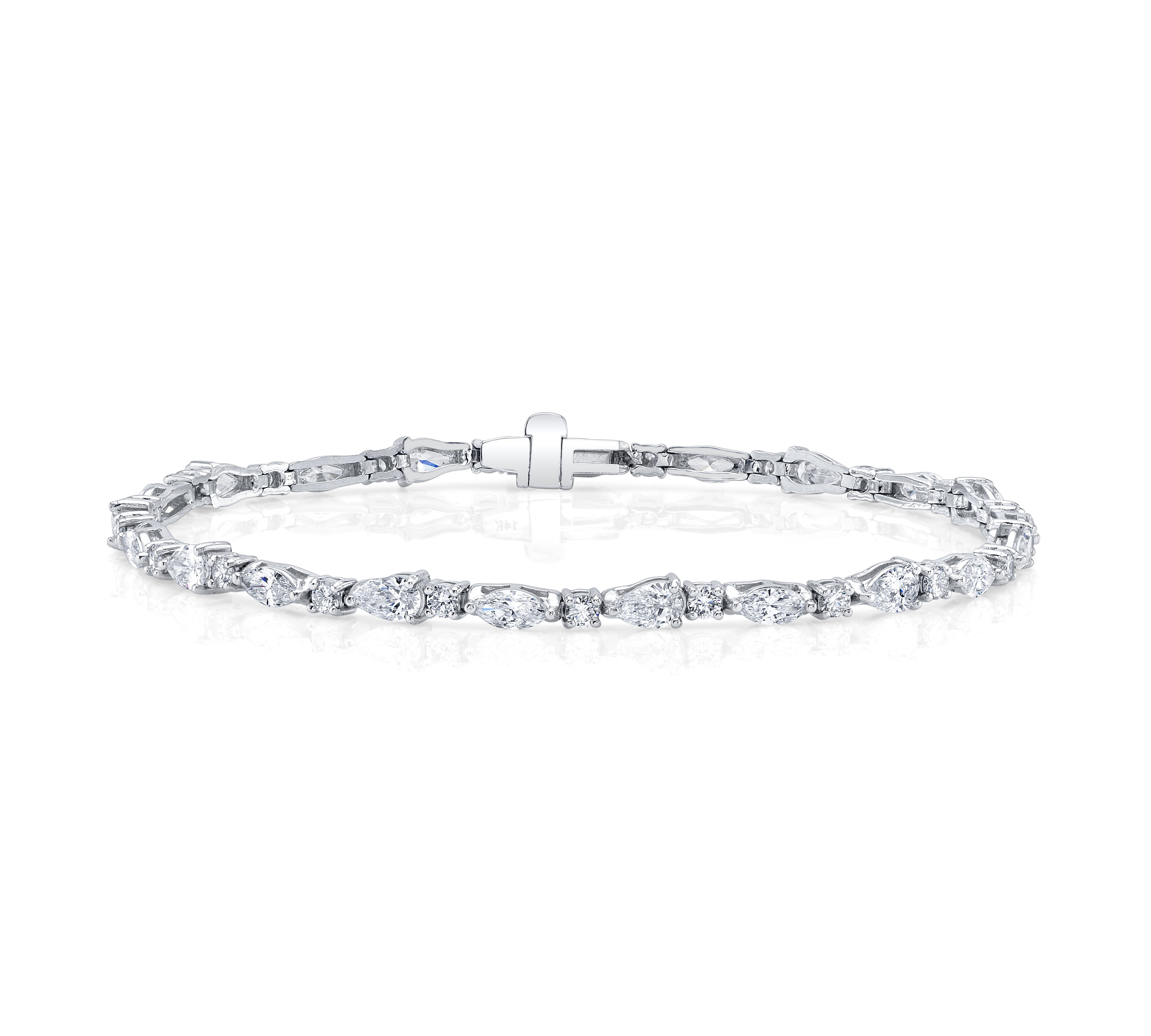 Marquise-Round Diamond Tennis Bracelet Tennis Bracelet Roseark Deux