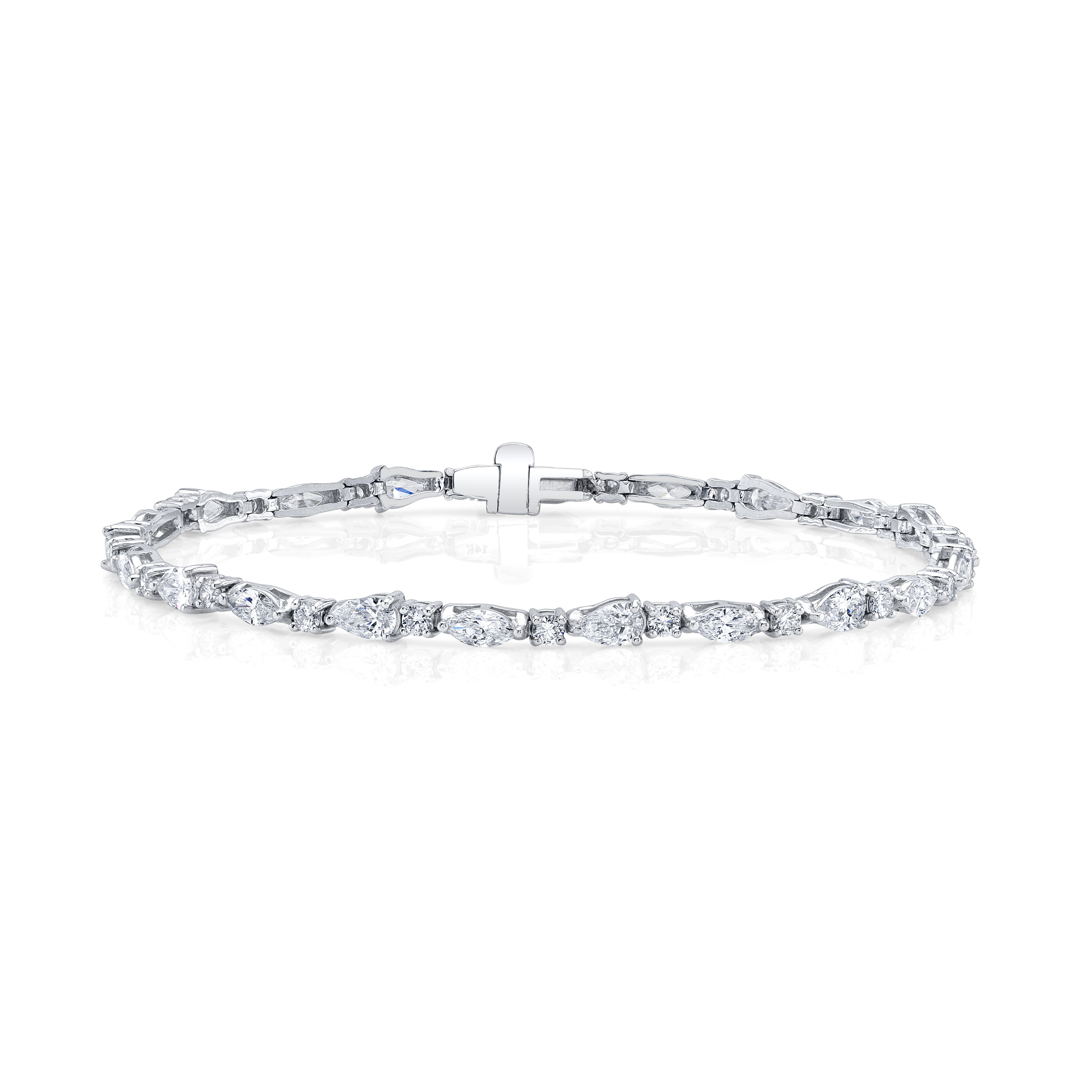 Marquise-Round Diamond Tennis Bracelet Tennis Bracelet Roseark Deux