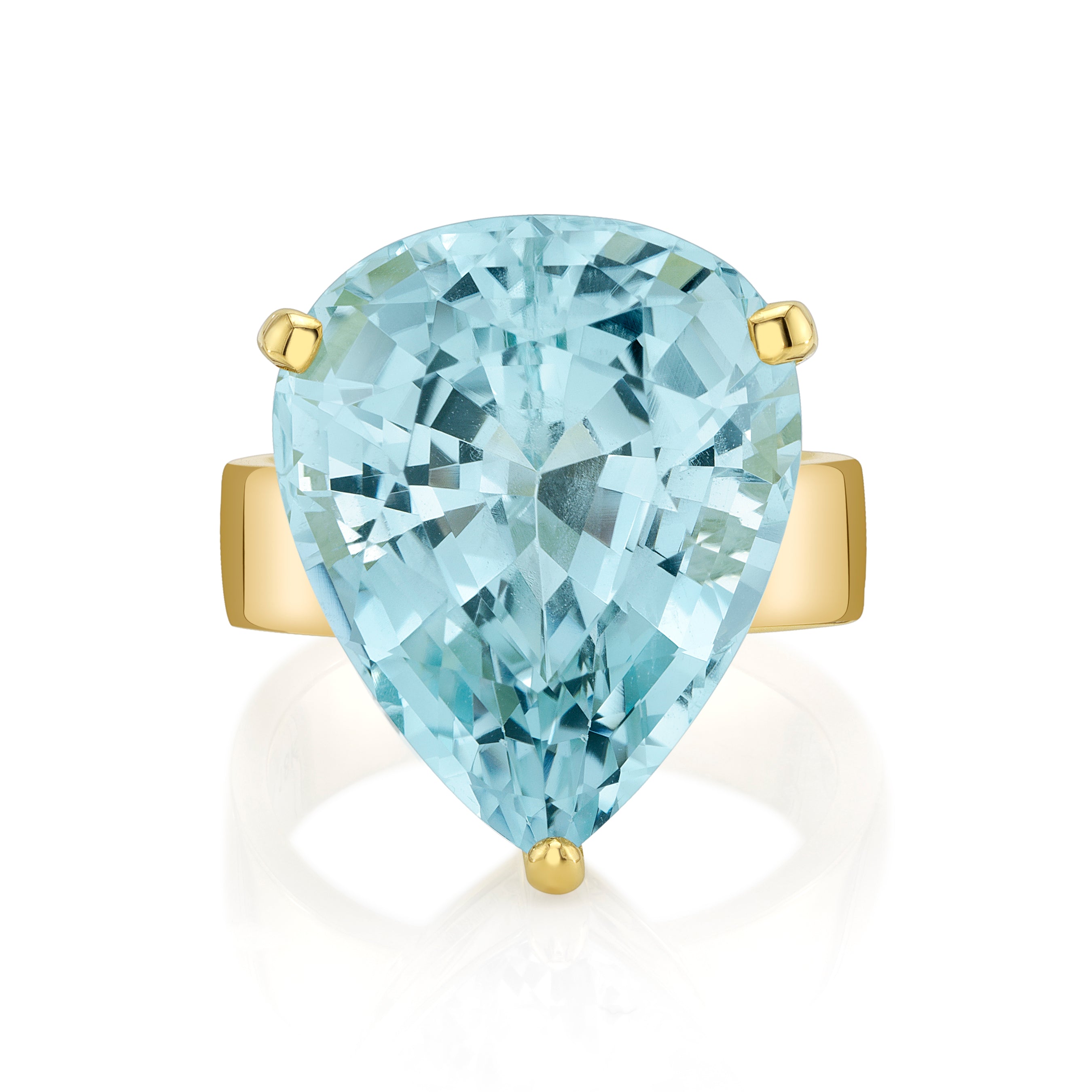 Aquamarine Pear Statement Ring Statement Ring Roseark Jewelry