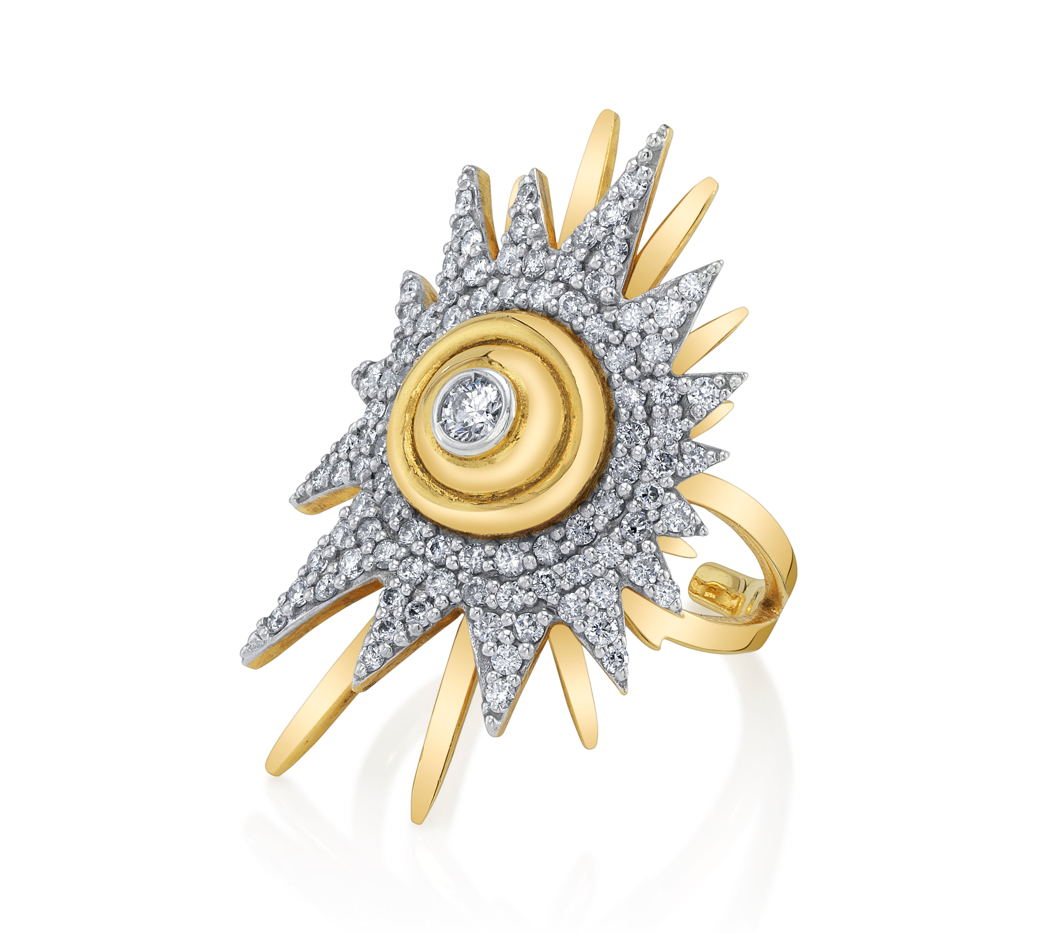 Diamond Soleil Ring Statement Ring Falamank