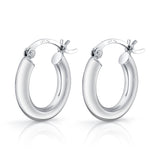 Rounded Latch Back Huggie Hoop Huggie Earrings Roseark Deux Pair