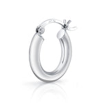 Rounded Latch Back Huggie Hoop Huggie Earrings Roseark Deux Single