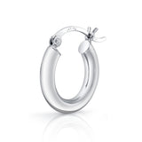 Rounded Latch Back Huggie Hoop Huggie Earrings Roseark Deux Single