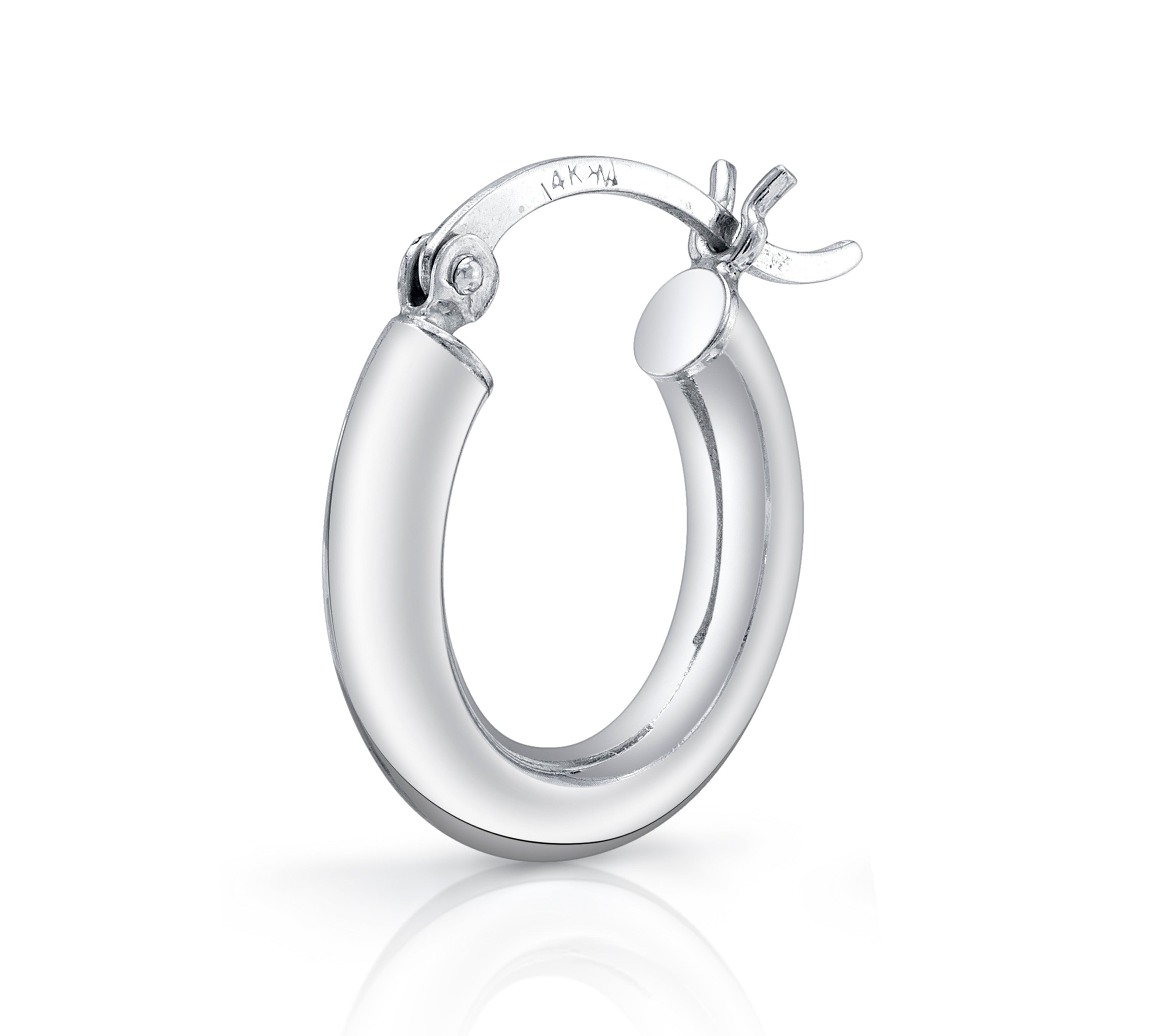 Rounded Latch Back Huggie Hoop Huggie Earrings Roseark Deux Single