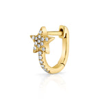 Pave Diamond Star Huggie Huggie Earrings Roseark Deux Single