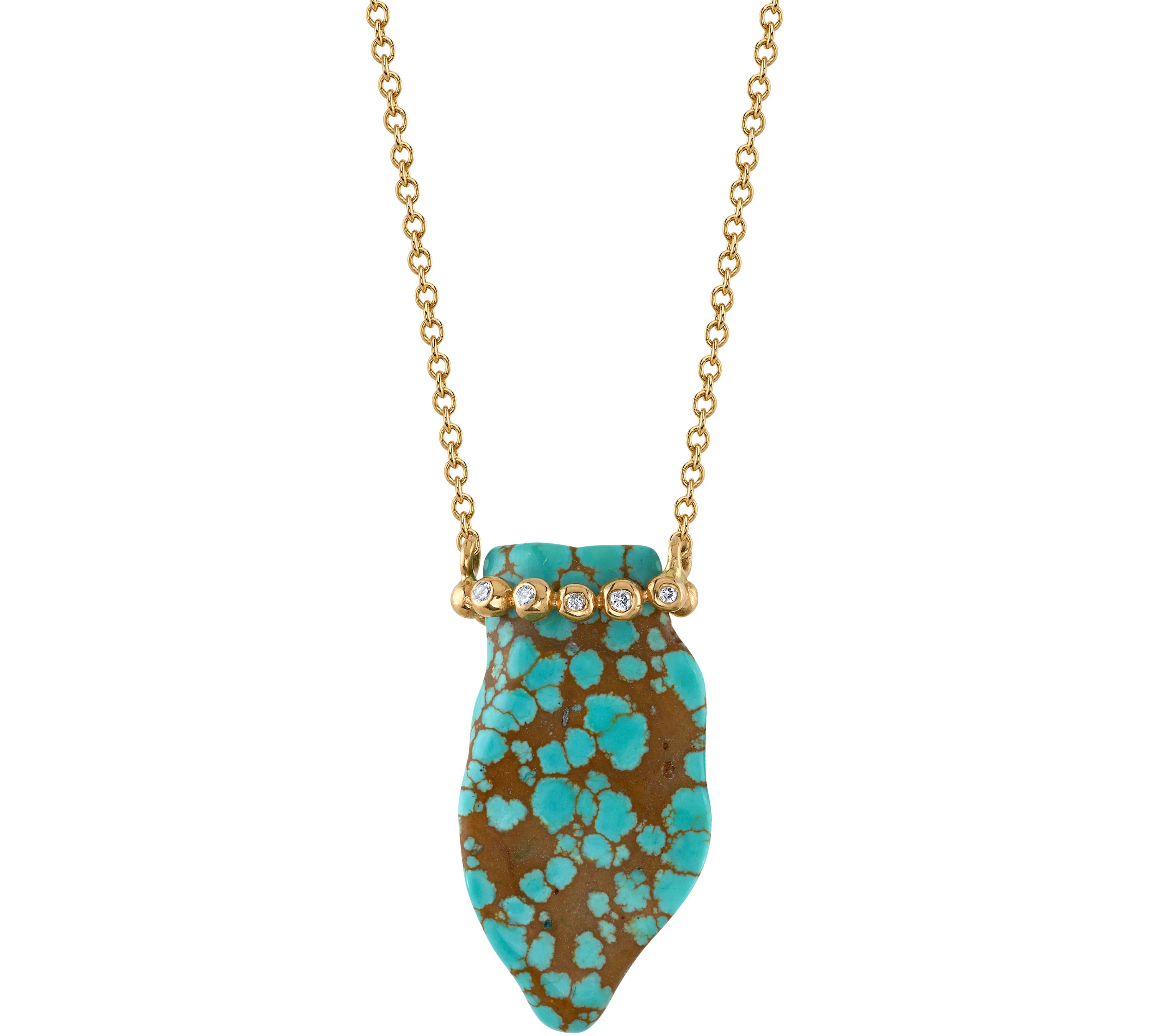 Tumbled Turquoise Necklace Pendant Necklace Jill Hoffmeister