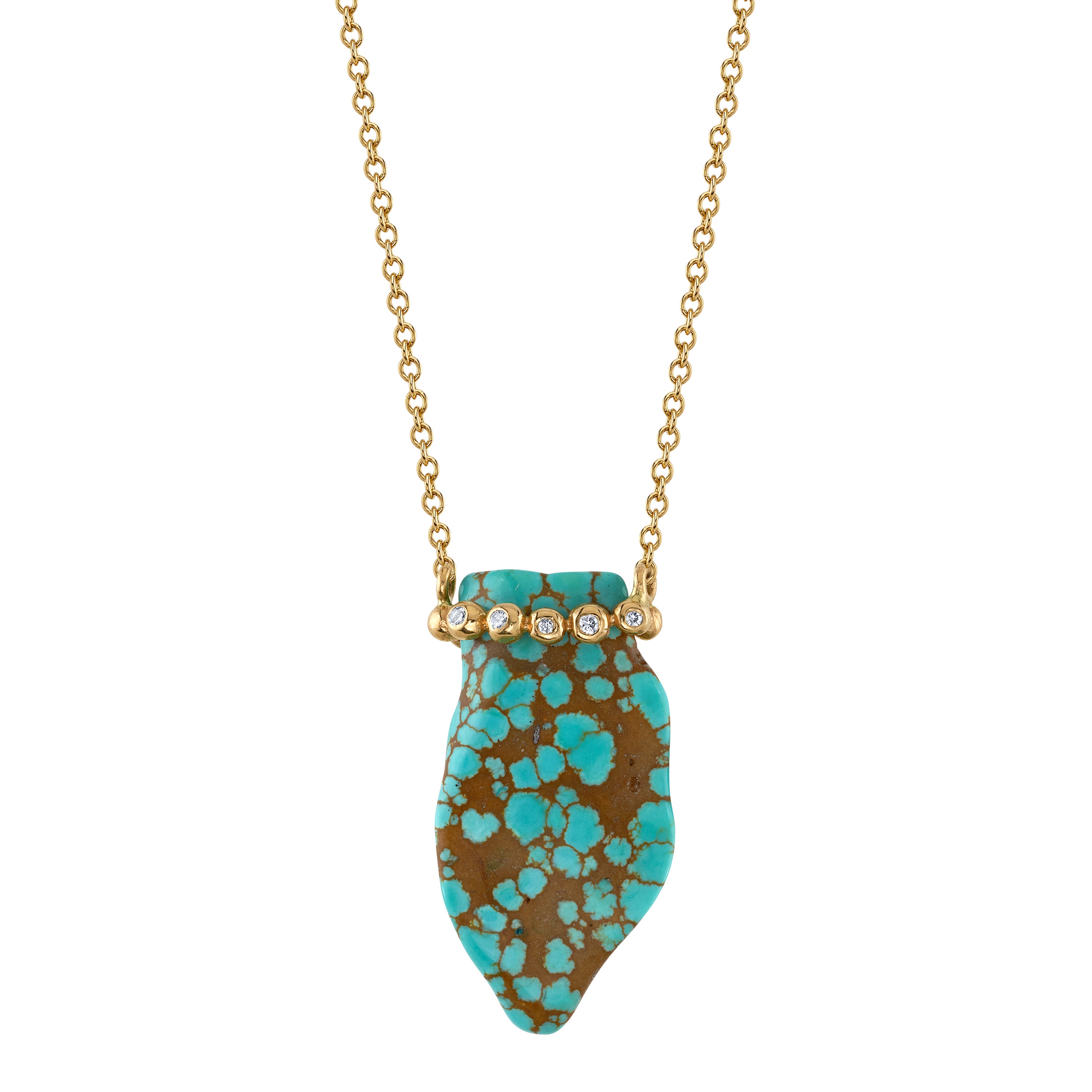 Tumbled Turquoise Necklace Pendant Necklace Jill Hoffmeister