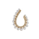 Pearl Hoop with Diamonds Hoop Earrings Roseark Deux Single Right