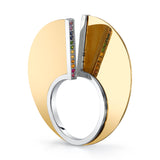 Rainbow Split-Circle Ring Statement Ring Perez Bitan