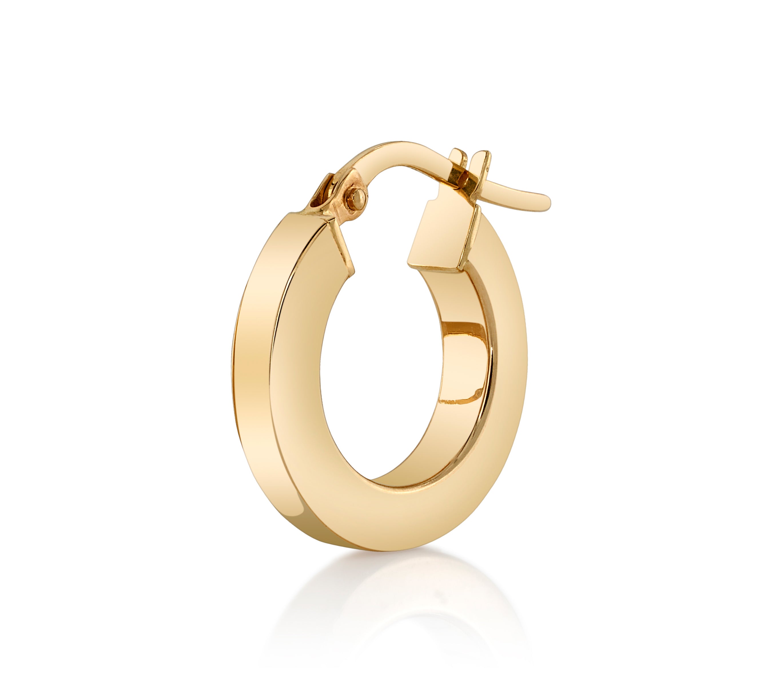 Squared Gold Hinged Hoop Hoop Earrings Roseark Deux Single