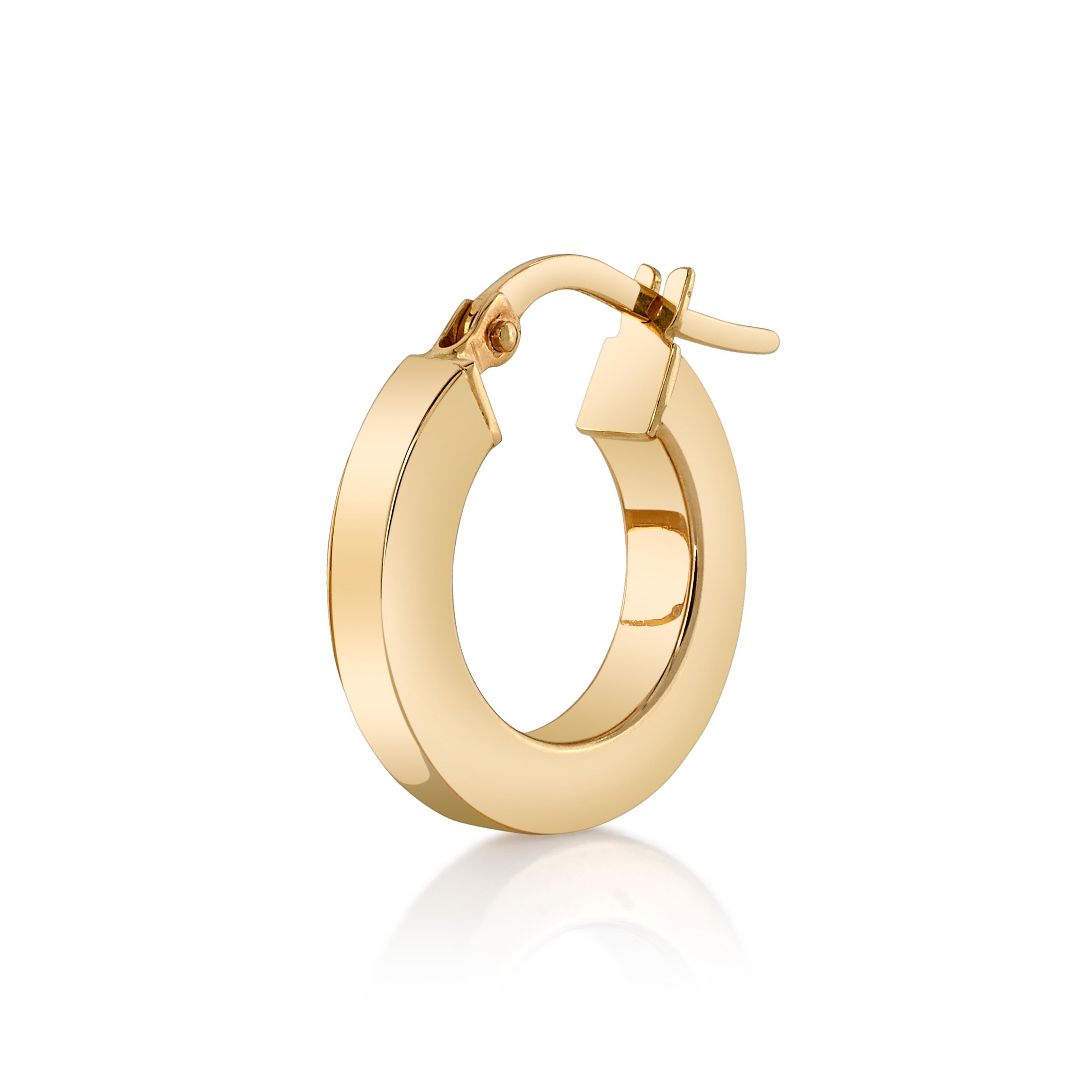 Squared Gold Hinged Hoop Hoop Earrings Roseark Deux Single