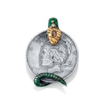 Brilliant-Cut Diamond Coin Pendant Pendant Stones of Character