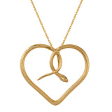 For the Love of Snakes Pendant Necklace Pendant Necklace Perez Bitan Yellow Gold