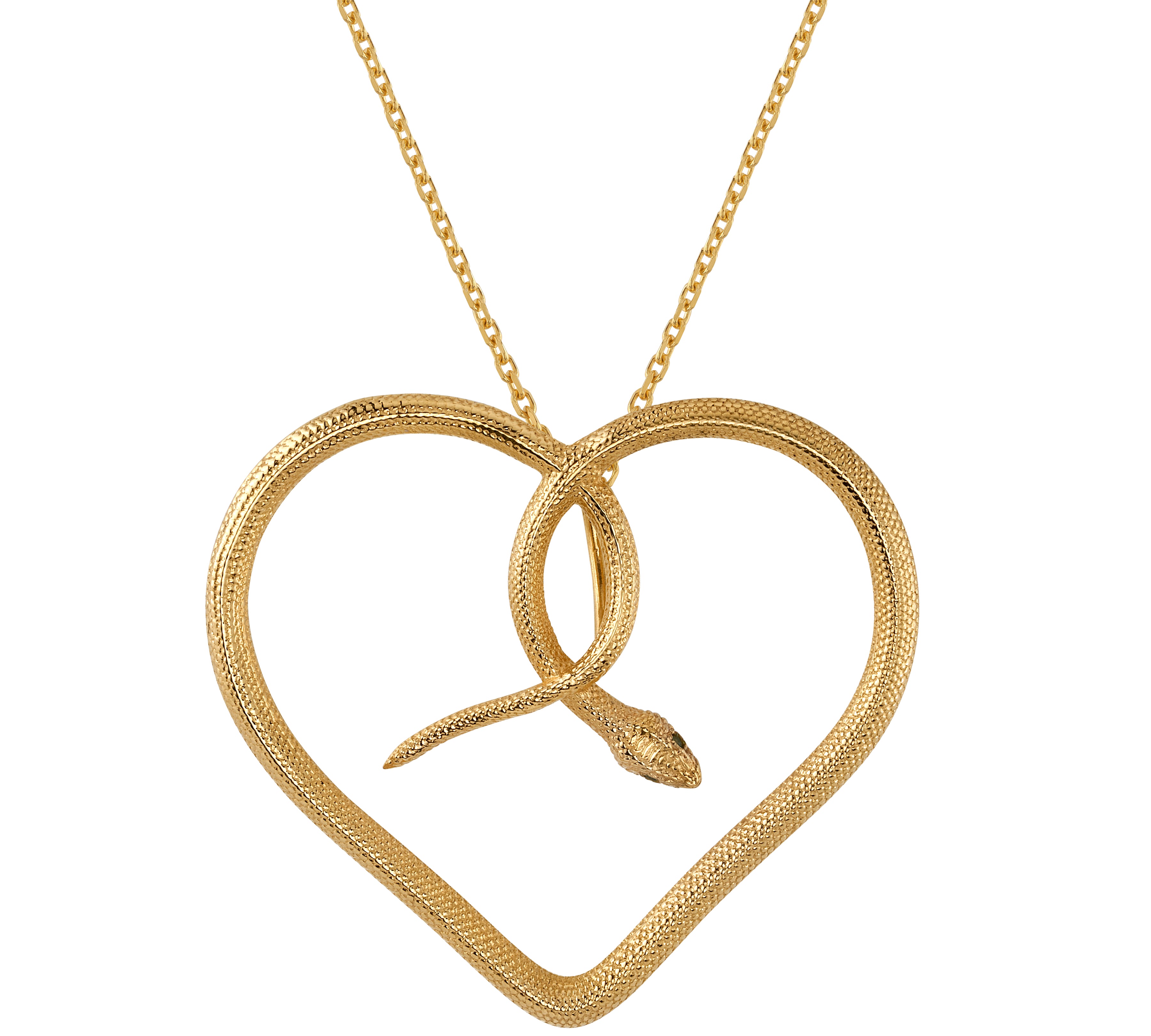 For the Love of Snakes Pendant Necklace Pendant Necklace Perez Bitan Yellow Gold